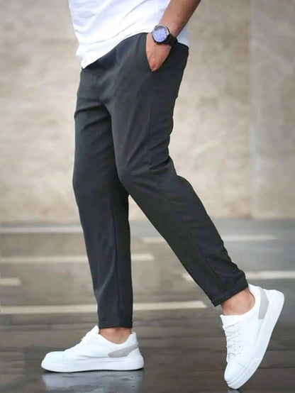 Men's Slim Fit Cropped Trousers