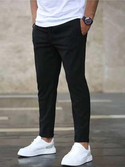 Men's Slim Fit Cropped Trousers